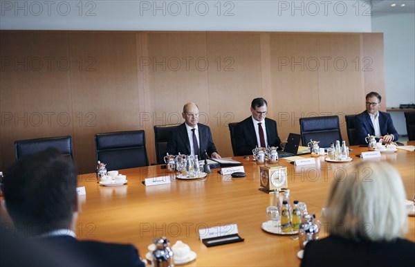 Federal Chancellor Olaf Scholz, (SPD), and Wolfgang Schmidt (SPD), Head of the Federal Chancellery