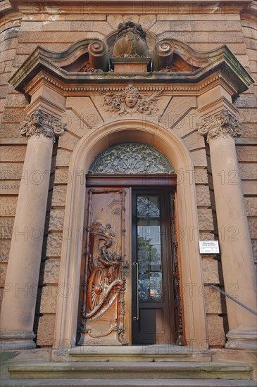 Entrance of the Museum Kunsthaus Heylshof, Worms, Rhineland-Palatinate, Germany, Europe