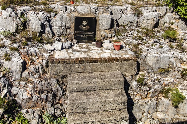 Memorial on the railway line, ride on Tito's spectacular mountain railway from Bar to Belgrade,