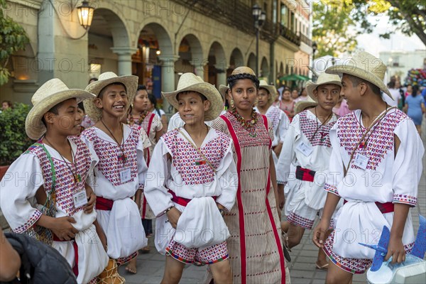 Oaxaca, Mexico, Students from Santa Maria Zacatepec in the Putla District of Oaxaca. They had just