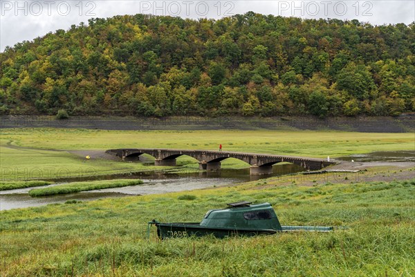 The Edersee, near Waldeck, the third largest reservoir in Germany, currently has only just under