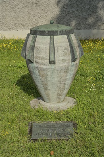 Urn with soil from German concentration camps, Plötzensee Memorial, Hüttigpfad,