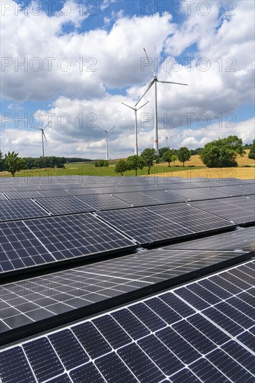 Wind farm near Lichtenau, Ostwestfalen-Lippe, a 100 kW solar power system was installed on the