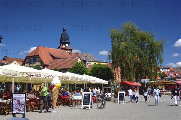 Europe, Germany, Mecklenburg-Western Pomerania, Waren an der Müritz, Flanierufer an der