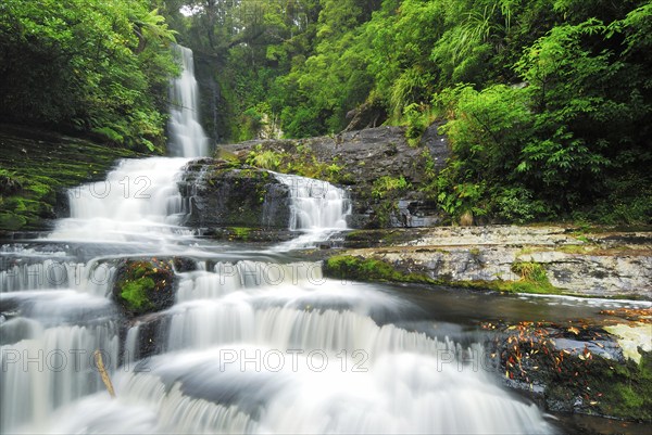 Mac Lean Falls, Catlins Forest Park, Otago, South Island New Zealand, Otago, South Island, New