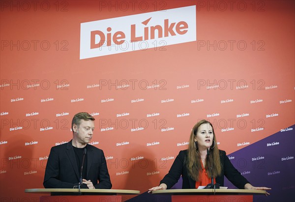 Janine Wissler, Chairwoman of the Left Party, and Martin Schirdewan, Chairman of the Left Party, at