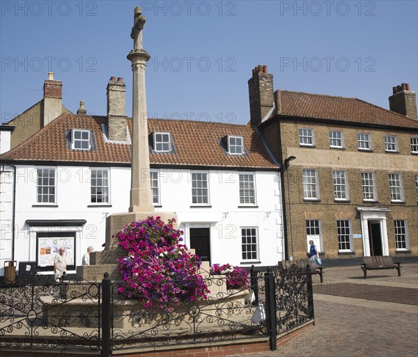 Historic buildings in the market town of Fakenham, north Norfolk, England, United Kingdom, Europe