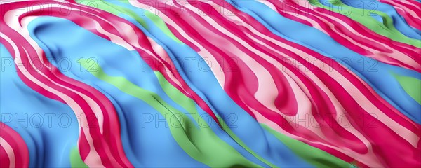 Seamless abstract pattern of vector fluid curved lines creating a dynamic ripple effect in vibrant