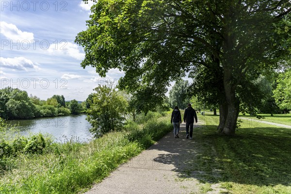 Ruhr promenade and cycle path in Essen-Steele, all Bergwerks Lore, North Rhine-Westphalia, Germany,