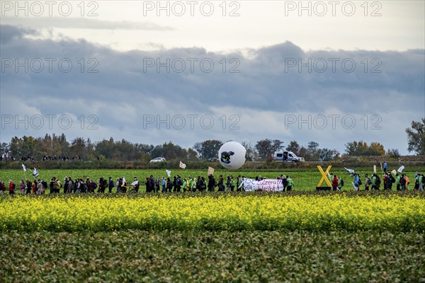 Protest action against the demolition of the village of Lützerath in the Rhenish lignite mining