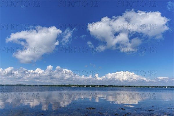 Flenburg Fjord with view of the Danish shore, nature reserve Holnis peninsula, nature reserve,