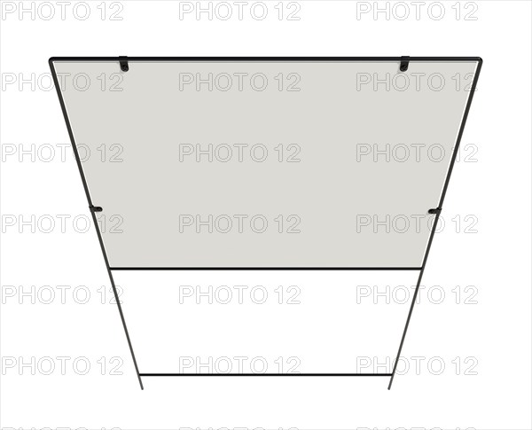 Blank real estate yard sign ready for your message and graphics isolated on a white background