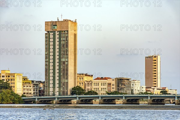 City of Recife in Pernambuco with its traditional bridges over the Capibaribe River, Recife,