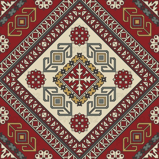 Persian seamless pattern, vector template design.