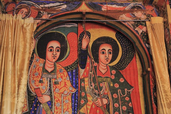 Ahamra region, Azoa Maryam round church on the Zeghie peninsula in Lake Tana, Lake Tsana or Lake