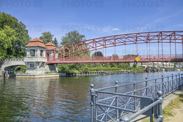 Sechserbrücke, Tegel harbour, Tegel, Reinickendorf, Berlin, Germany, Europe