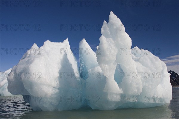 Ice formations, blue ice, iceberg, Svalbard Spitsbergen, Lilliehooksfjorden, Norway, Europe
