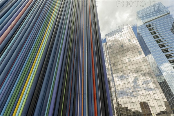 Le Moretti tubes, ventilation tower, designed by the artist Raymond Moretti, La Défence, largest