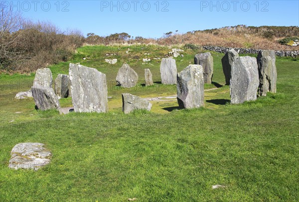 Drombeg stone circle site, County Cork, Ireland, Irish Republic, Europe