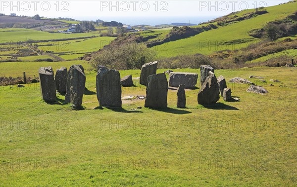 Drombeg stone circle, County Cork, Ireland, Irish Republic, Europe