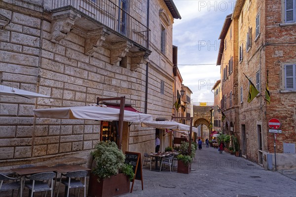 The historic centre of Montepulciano, UNESCO World Heritage Site. Montepulciano, Tuscany, Italy,