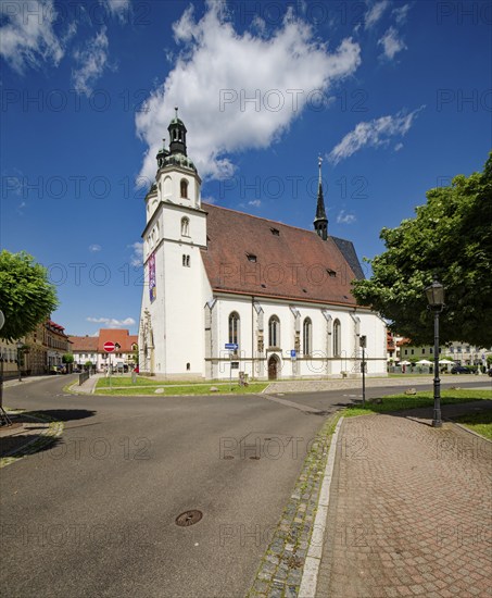 St Laurentius, late Gothic hall church, Protestant town church, Pegau, district of Leipzig, Saxony,