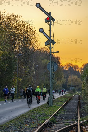 The Nordbahntrasse, a cycle path, footpath, on a former 22 KM long railway line, along the