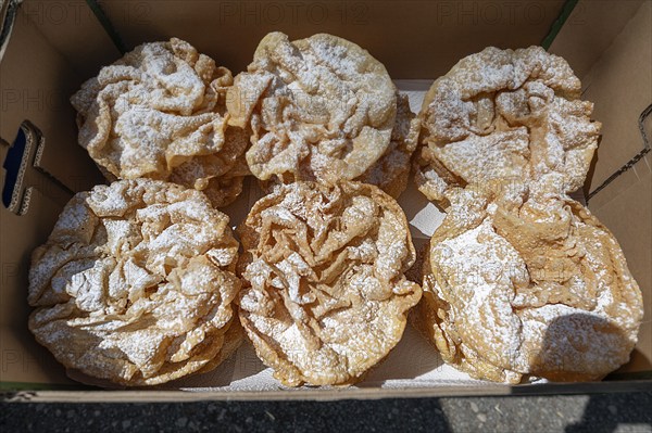Franconian snowballs, traditional church confectionery, Franconia, Bavaria, Germany, Europe