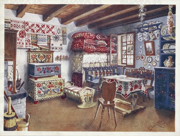 Furniture around the turn of the century 1900, Austro-Hungarian peasant furniture (1910, 1911),