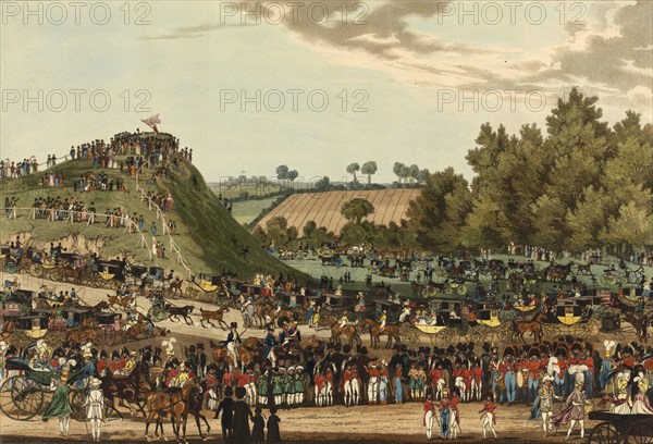 The Ceremony of the Procession to Montem, 1850, England, Historical, digitally restored
