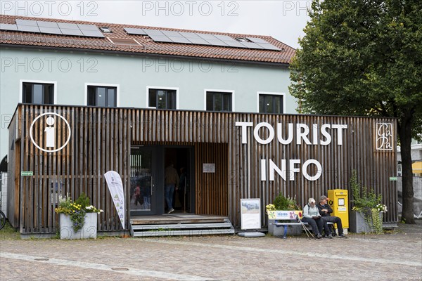 Tourist Information at Richard-Strauss-Paltz, Garmisch, Garmisch-Partenkirchen, Upper Bavaria,