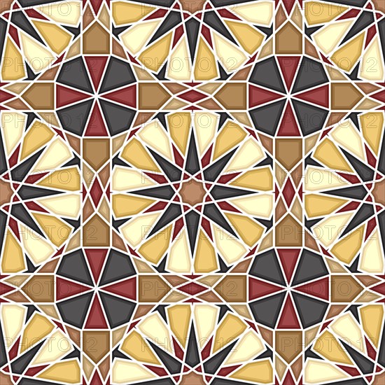 Islamic geometric seamless vector pattern