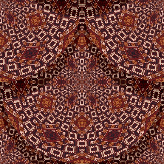 Seamless Latvian embroidery circular pattern, vector template for your design