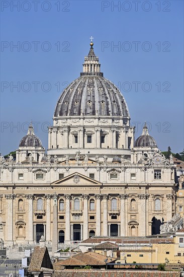 View from Castel Sant'Angelo to the Cathedral, St Peter's, St Peter's Basilica, Vatican Square,