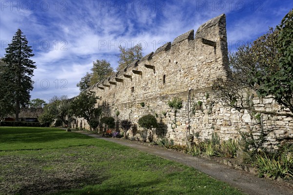 Castle wall of Creuzburg Castle. Creuzburg district, Thuringia, Germany, Europe