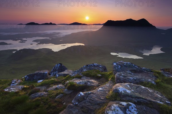 View of Suilven and Cul Mor, Sutherland, Scotland, Great Britain