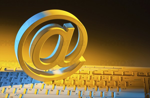 The @ sign on the computer keyboard