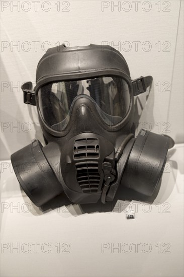 Respirator used by armed forces, REME museum, MOD Lyneham, Wiltshire, England, UK