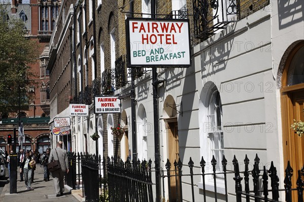 Small hotels near King's Cross and St Pancras stations, London, England, United Kingdom, Europe