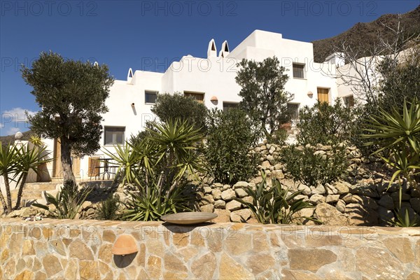Modern architecture tourist accommodation, Los Presillas Bajas, Cabo de Gata natural park, Almeria,