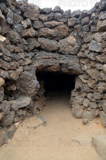 Ruins of pre-Spanish Mahos village, Poblado de la Atalayita, Pozo Negro, Fuerteventura, Canary