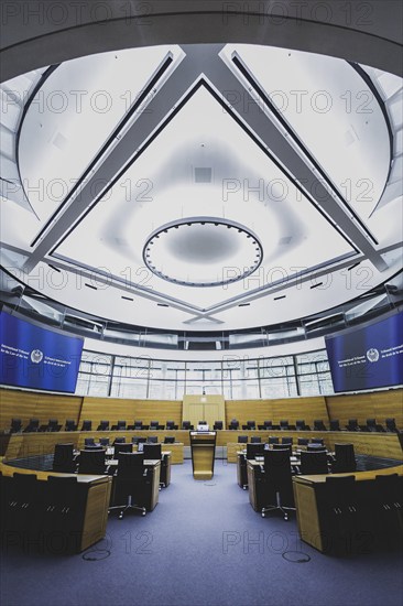 Courtroom at the International Tribunal for the Law of the Sea, photographed in Hamburg, 26 July