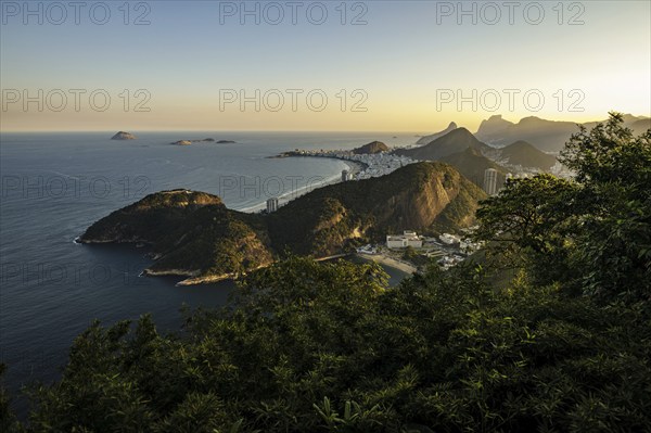 View from Sugarloaf Mountain to Copacabana in Rio de Janeiro. 21.07.2024. Photographed on behalf of
