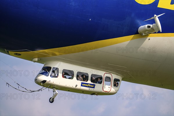 The Zeppelin NT, newly stationed at Essen/Mülheim Airport, undertakes sightseeing flights over the