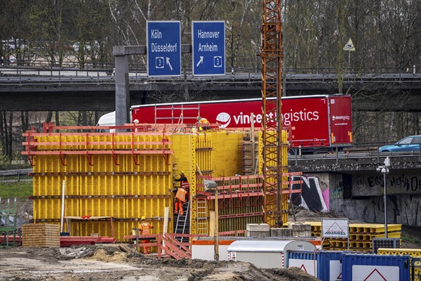 Duisburg-Kaiserberg motorway junction, complete reconstruction and new construction of the A3 and