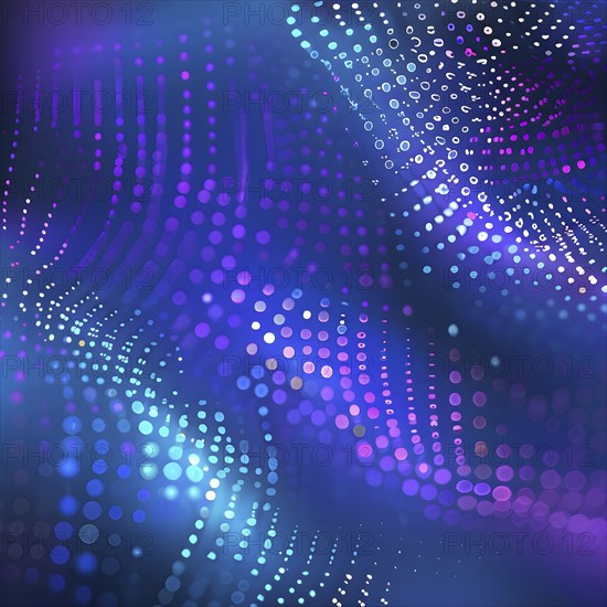Artificial intelligence, lines, dots and pattern, vibrant blue and purple hues, abstract wallpaper