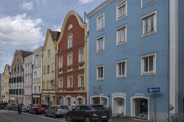 Late Baroque row of houses, Schärding, Lower Austria, Austria, Europe