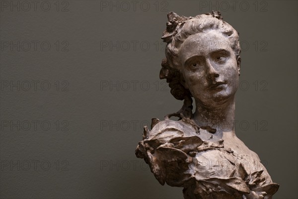 Bust of a woman, Jean-Baptiste Carpeaux, French sculptor and painter, Ny Carlsberg Glyptotek or New
