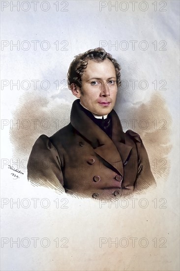 Sigmund Deaky (†1785), Priest Bishop, Historical, digitally restored reproduction from a 19th