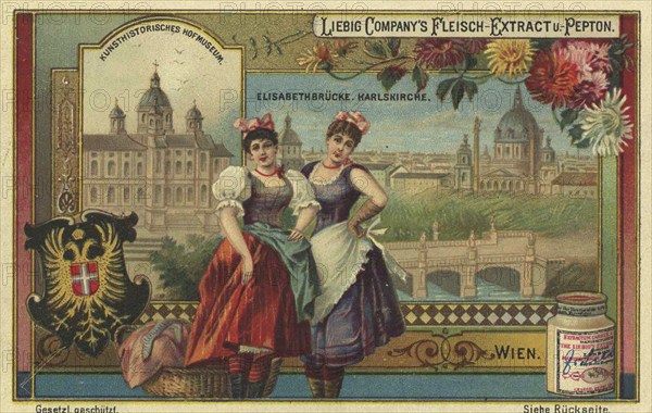 Picture series Cities and sights, Kunsthistorisches Museum in Vienna, Austria, Liebig picture,
